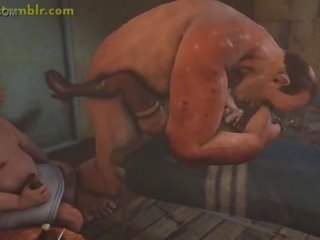 Lulu geneukt hard in 3d monster seks film animatie
