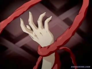 Helpless magical エロアニメ 若い 女性 触手 ポンピング