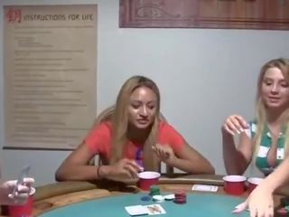 Joven niñas x calificación vídeo en póquer noche